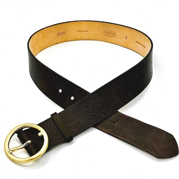 Talbots Leather Belt with Brass Buckle, Style number 6125, Made in the US, Small - Picture 4 of 14
